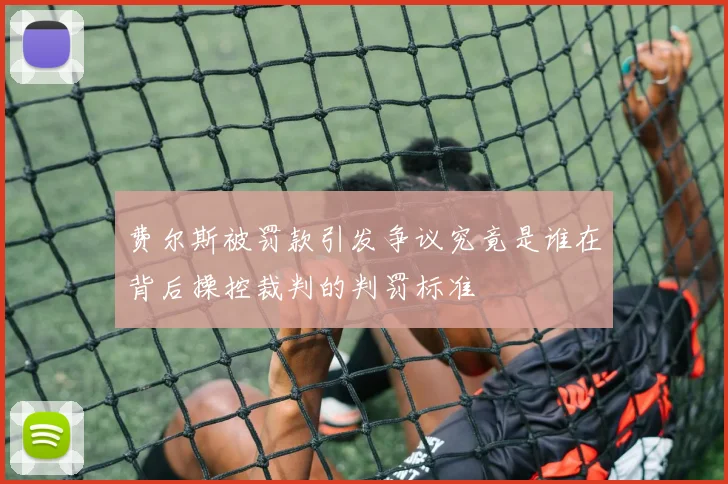 费尔斯被罚款引发争议究竟是谁在背后操控裁判的判罚标准